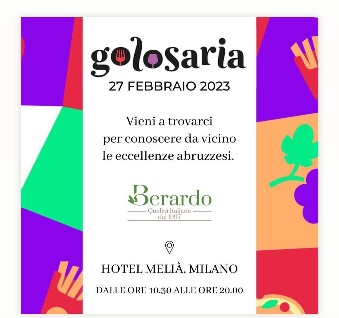 GOLOSARIA WINE & FOOD ABRUZZO 2023 - MILANO, ITALY